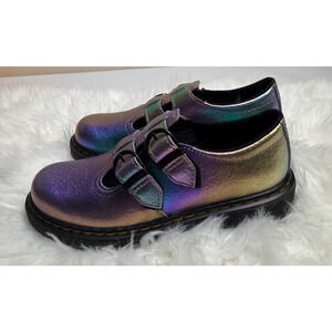 Dr Martens Mary Jane Shoes Kids US 2 UK 1 EU 33 Double Strap Iridescent Colorful
